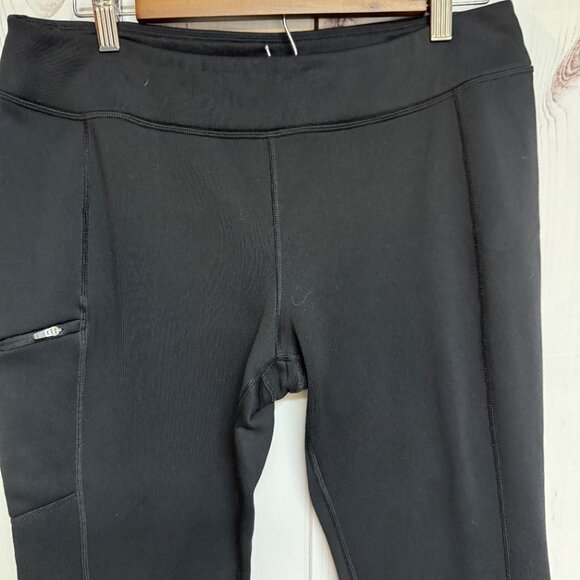 Patagonia Crosstrek Bottoms Large Black Fleece Lined Hiking Tights EUC - Picture 4 of 10